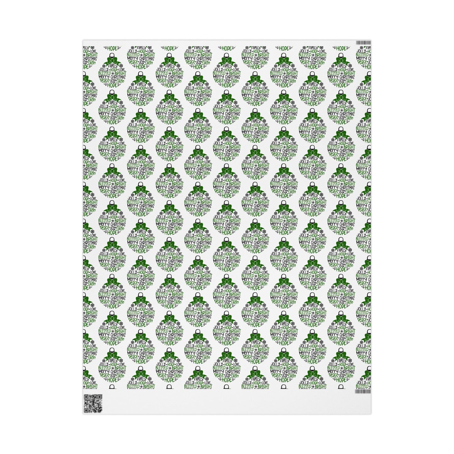 Christmas Ornament - Green and Black - Wrapping Paper