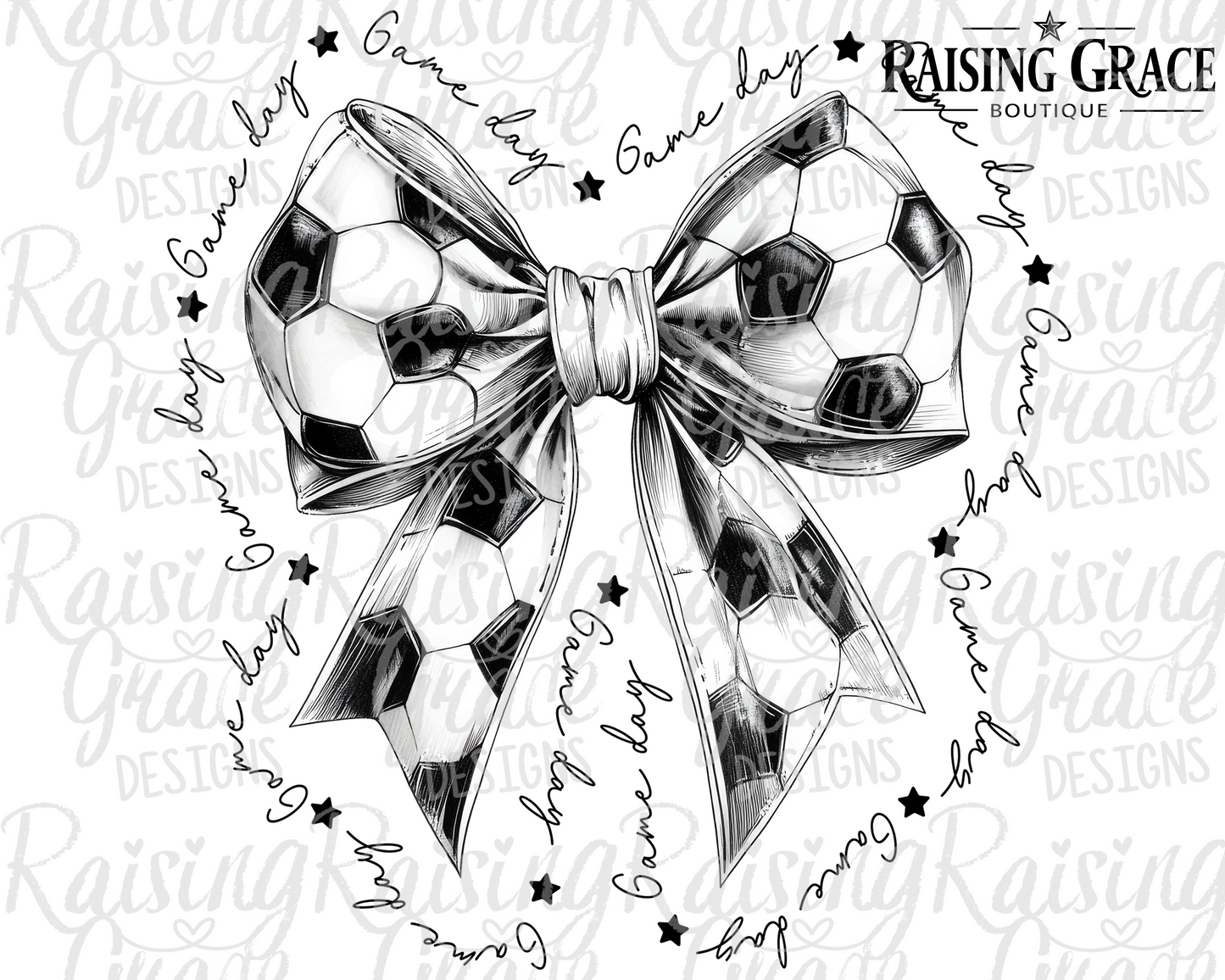 Soccer Bow - Game Day - Adult T-Shirt - Comfort Colors