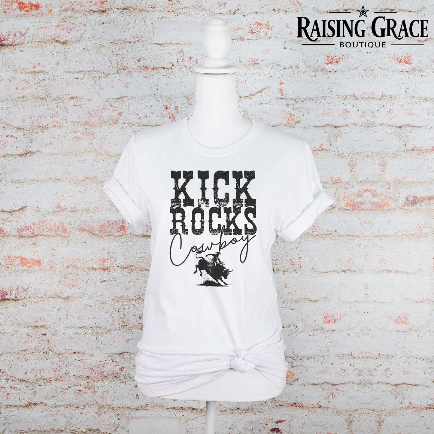 Kick Rocks Cowboy - Adult T-Shirt - Sublimated T-Shirt