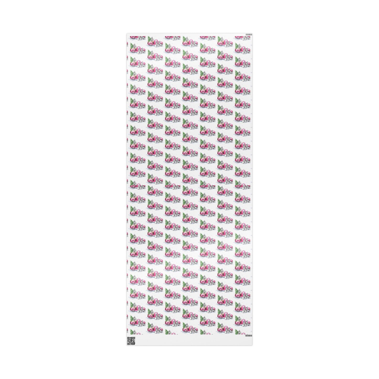 Pink Truck with Snowmen Pattern - Wrapping Paper