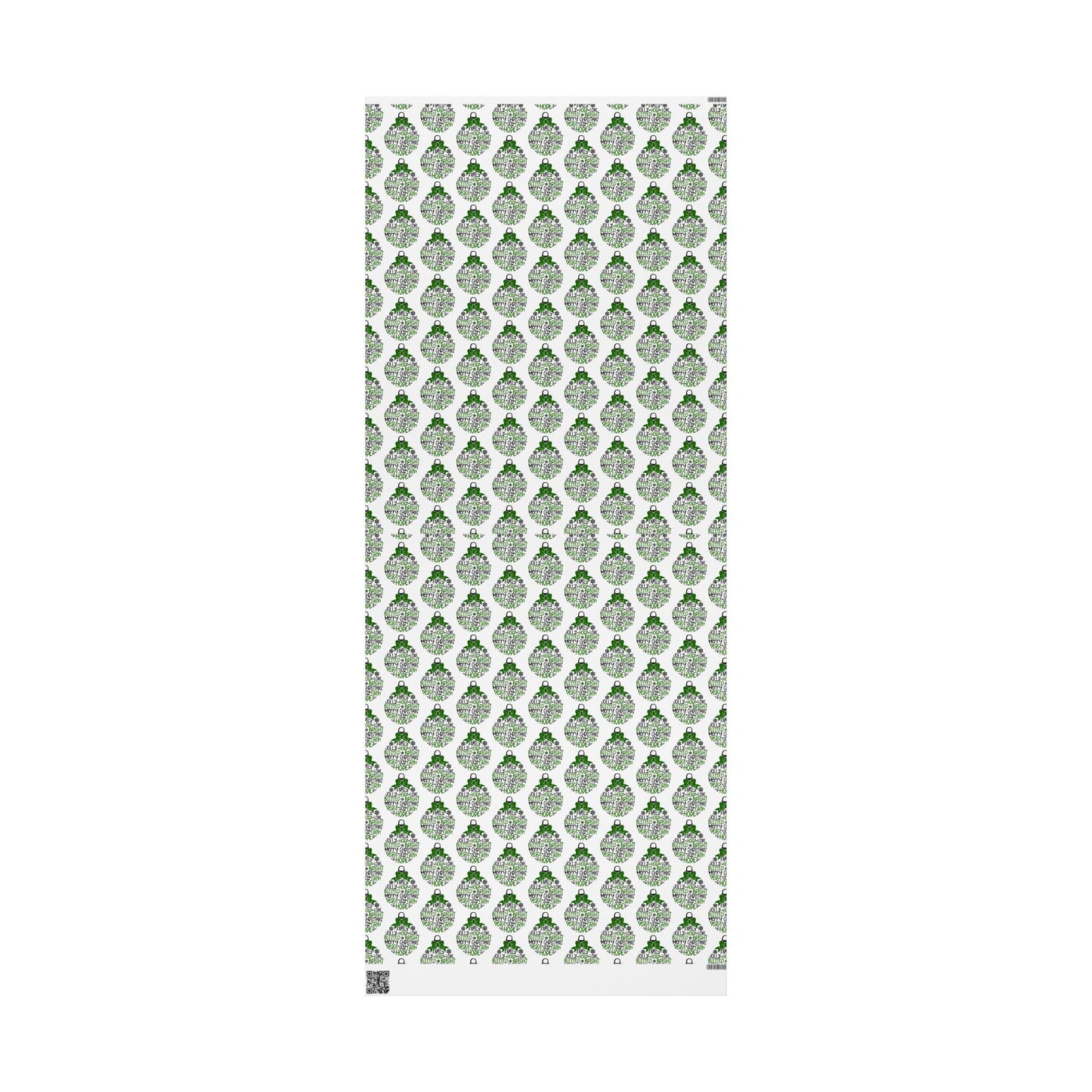 Christmas Ornament - Green and Black - Wrapping Paper