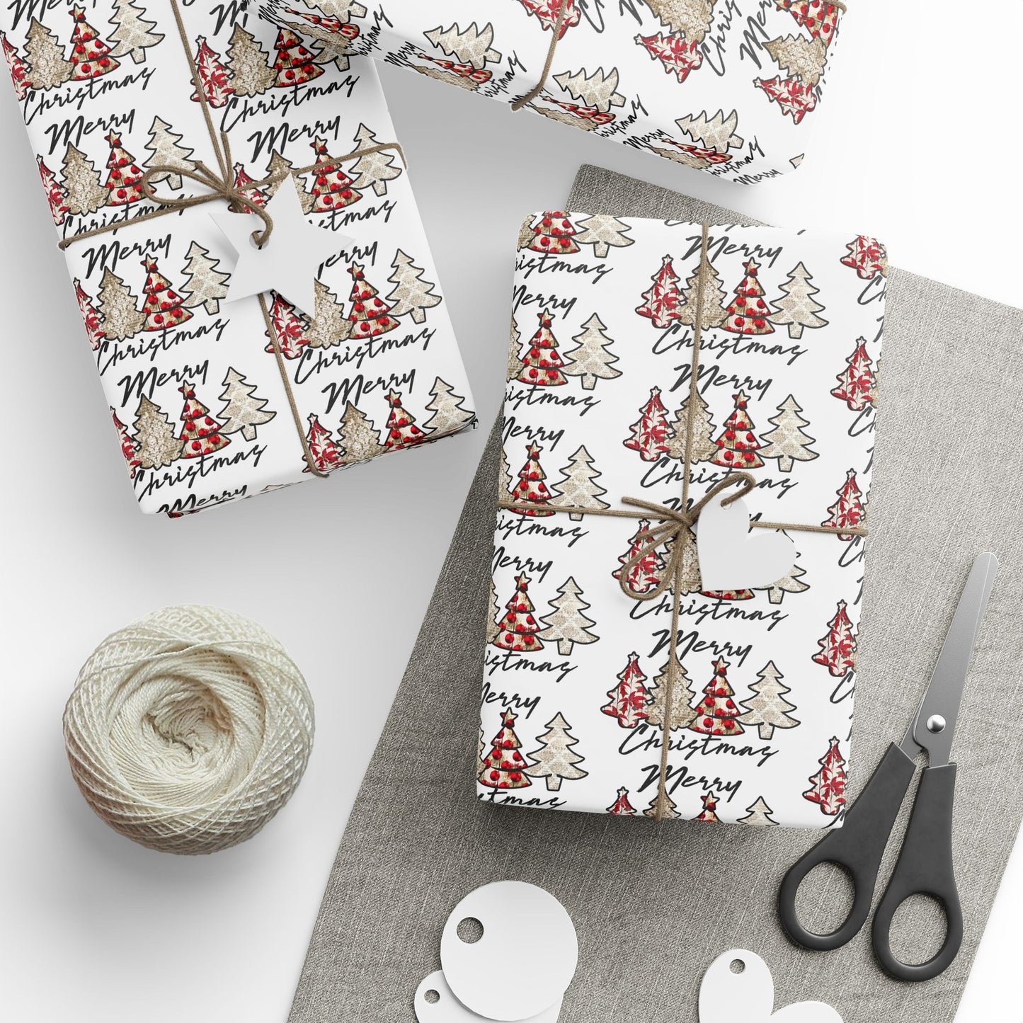 Merry Christmas Trees Pattern - Wrapping Paper