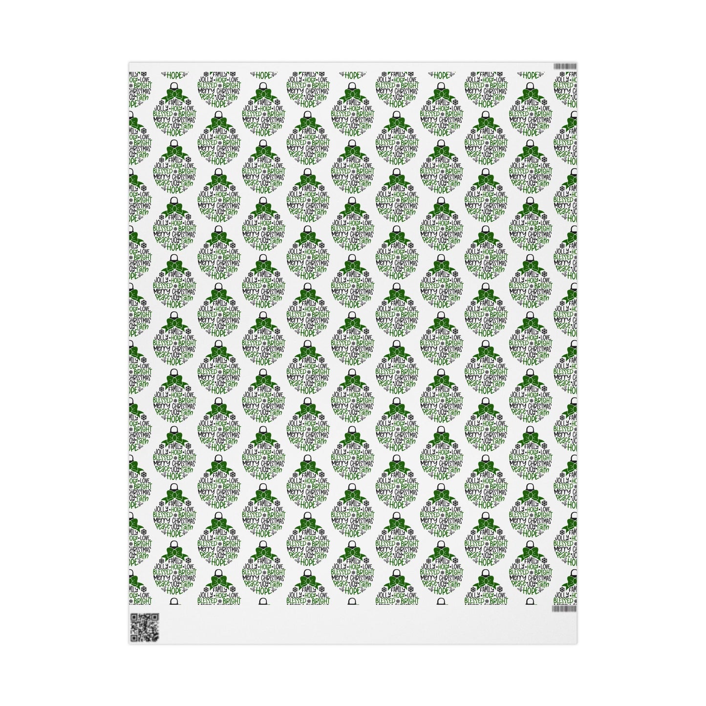 Christmas Ornament - Green and Black - Wrapping Paper