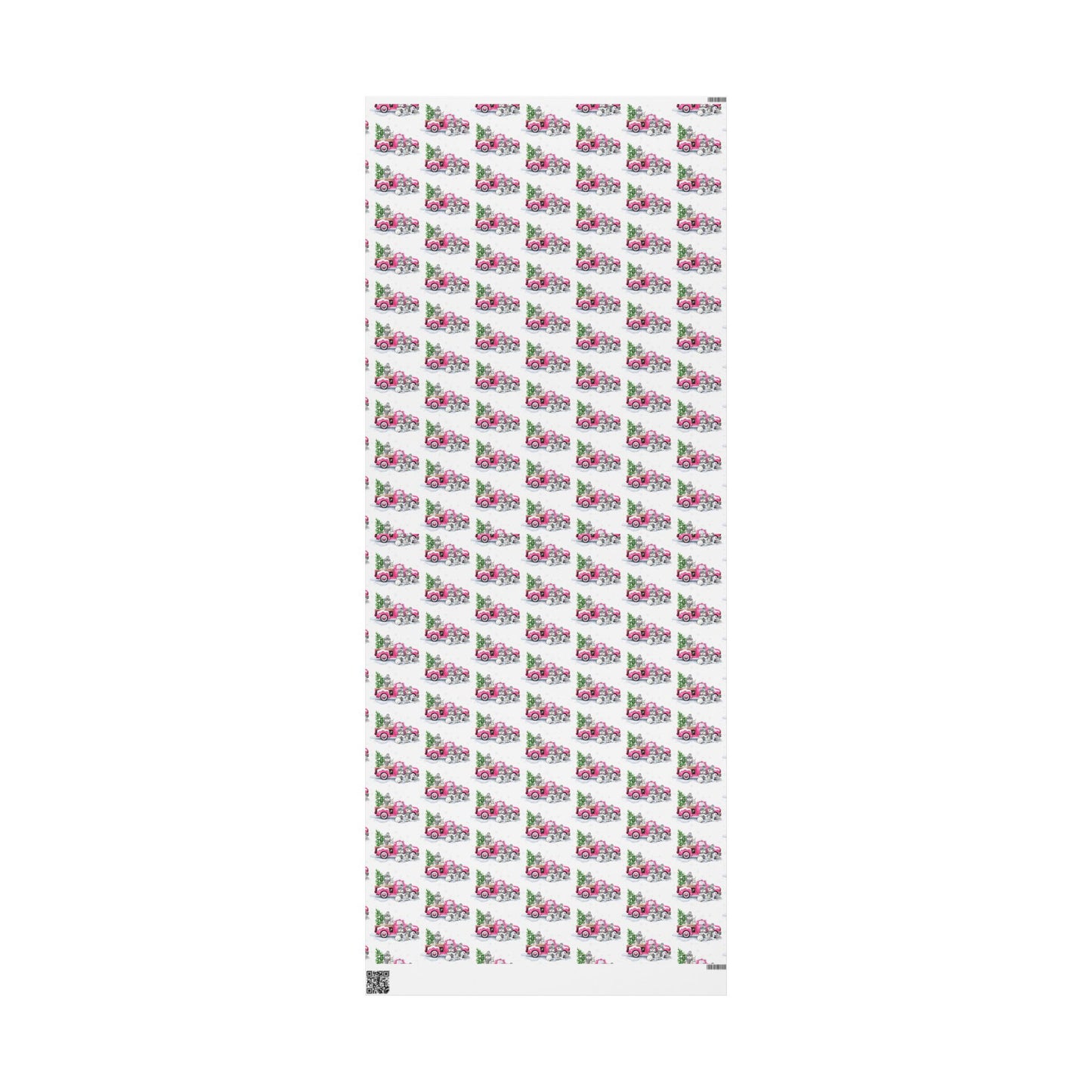 Pink Truck with Snowmen Pattern - Wrapping Paper