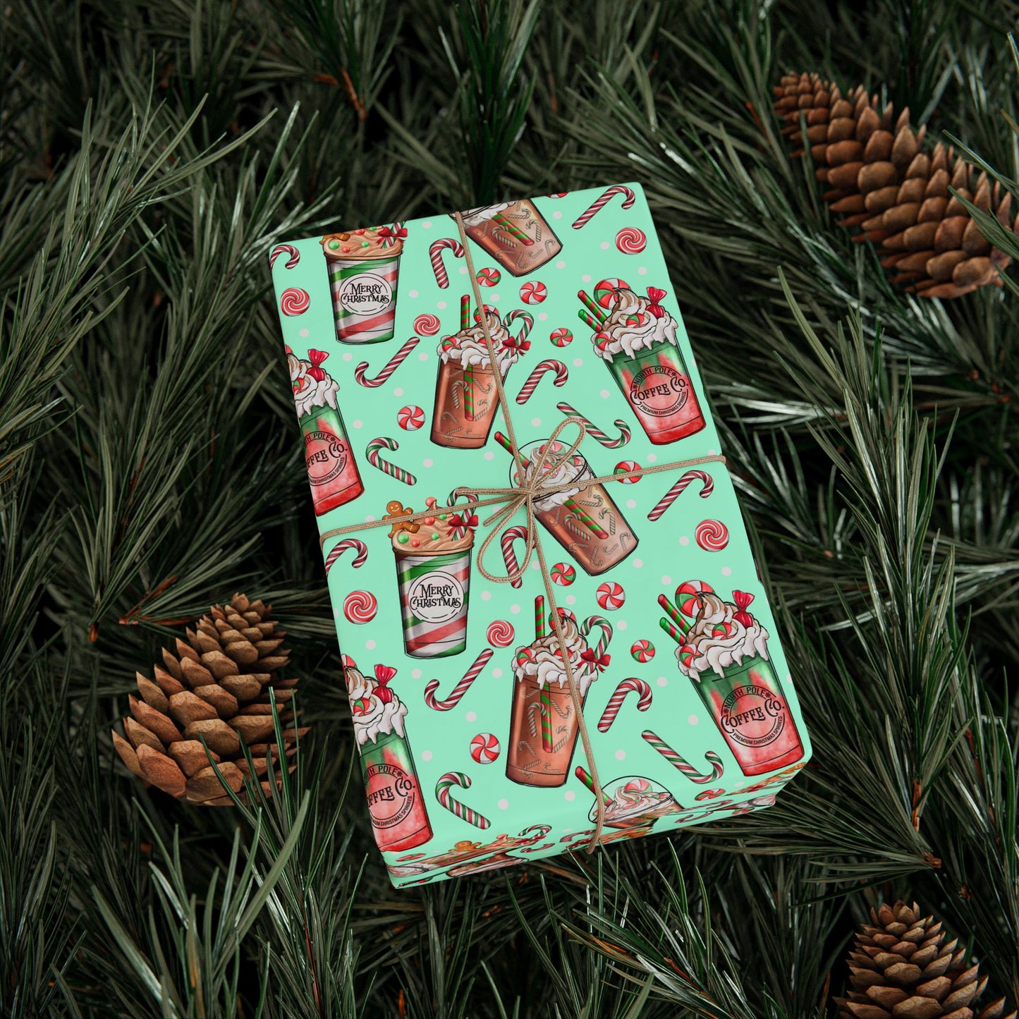 Christmas Latte Pattern - Wrapping Paper