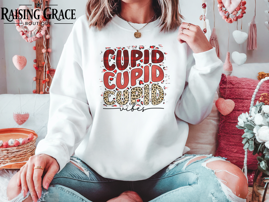 Cupid Vibes Sweatshirt | Adult Cozy Graphic Sweatshirt