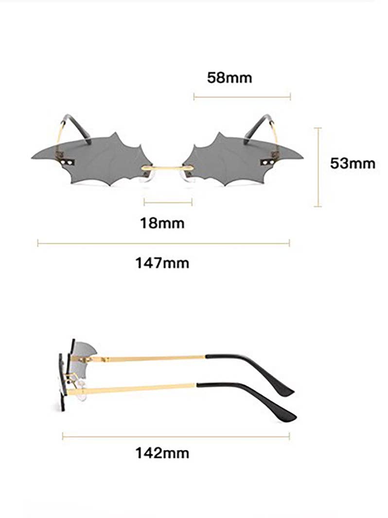Bat Sunglasses: Gold-gray