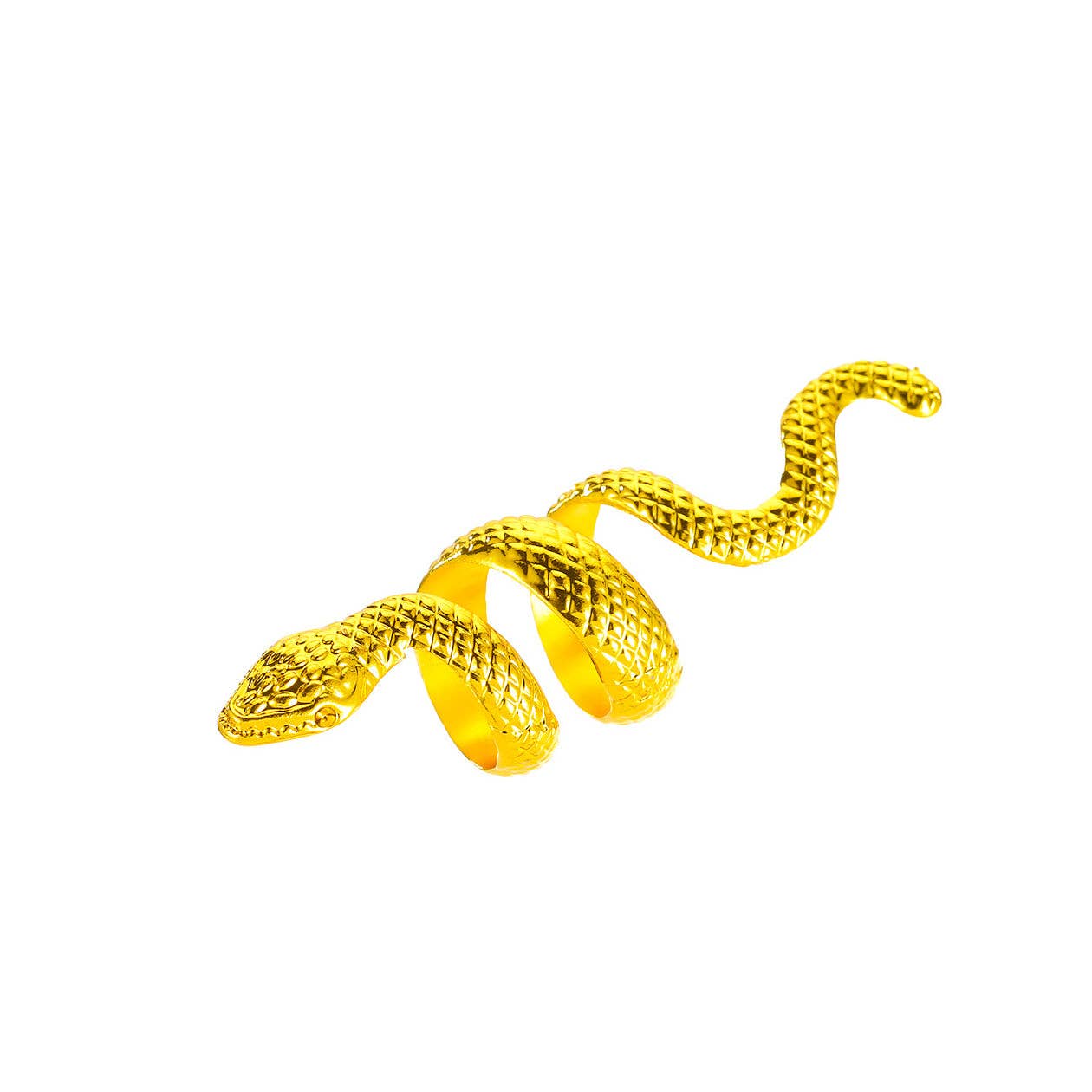 Punk Retro Exaggerated Serpentine Ring: Black