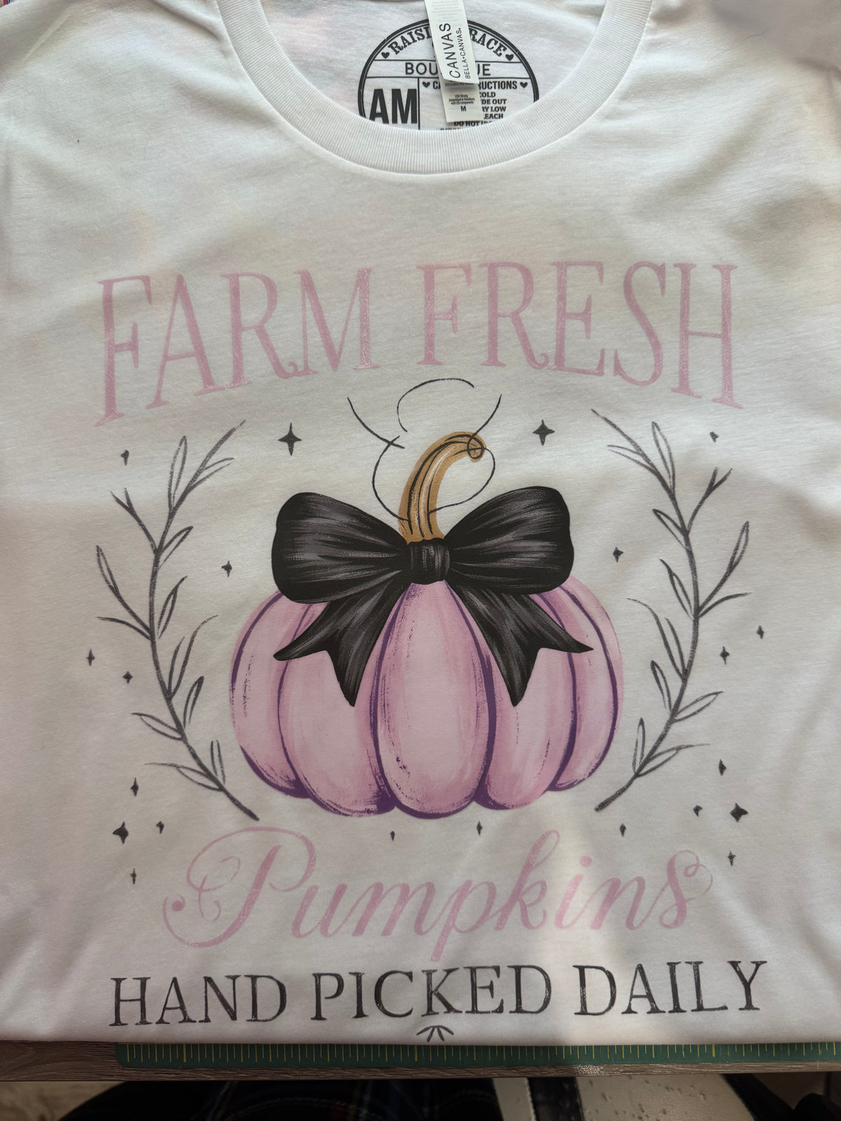 Farm Fresh Purple Pumpkin Bella Canvas Tee – Adult Medium | Ready to Ship