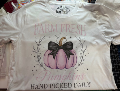 Farm Fresh Purple Pumpkin Bella Canvas Tee – Adult Medium | Ready to Ship