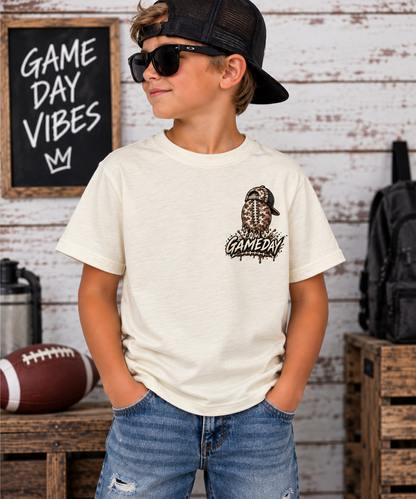 Camo Drip Game Day Football Youth Tee