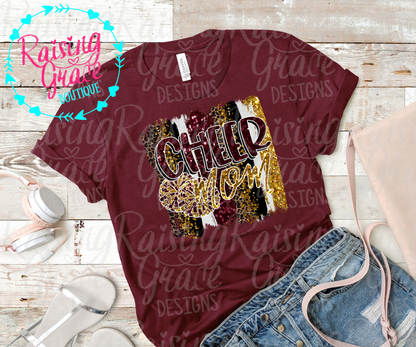 Cheer Mom Graphic T-Shirt | Faux Glitter Cheerleading Tee | Sports Mom Shirt | Boutique Cheer Graphic Tee | Game Day Cheer Shirt