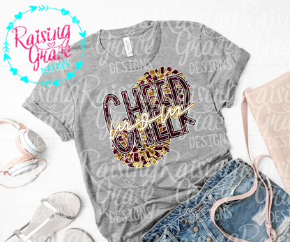 Cheer Mom Graphic T-Shirt | Faux Glitter Cheerleading Tee | Sports Mom Shirt | Boutique Cheer Graphic Tee | Game Day Cheer Shirt