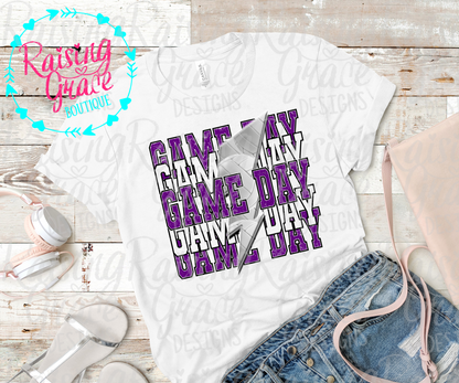 Game Day Volleyball Graphic T-Shirt | Purple Volleyball Tee | Sports Mom Shirt | Boutique Game Day Graphic Tee | Volleyball Season Shirt