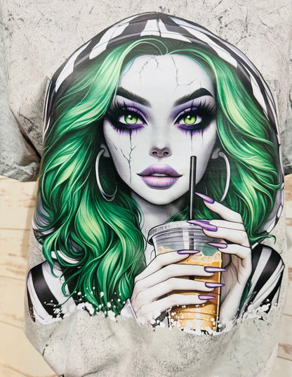 Beetlejuice Mama Graphic T-Shirt | Gothic Halloween Tee | Alternative Graphic Shirt | Boutique Spooky Season Tee | Horror Inspired Shirt