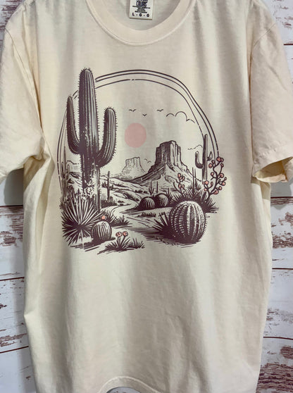 Western Scene T-Shirt - Adult Tee - Comfort Colors