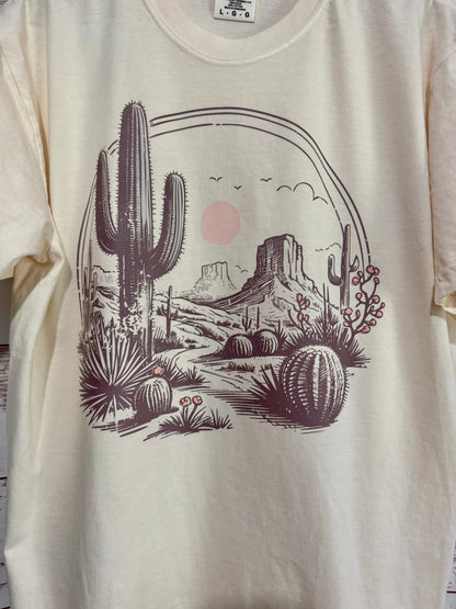 Western Scene T-Shirt - Adult Tee - Comfort Colors