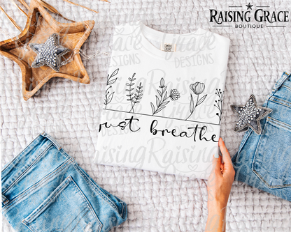 Just Breathe - Adult T-Shirt - Comfort Colors