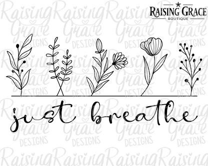 Just Breathe - Adult T-Shirt - Comfort Colors