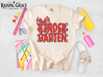 Kindergarten - School Spirit - Red - Youth T-Shirt - Comfort Colors