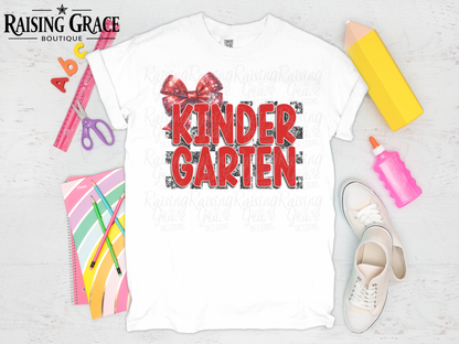 Kindergarten - School Spirit - Red - Youth T-Shirt - Comfort Colors