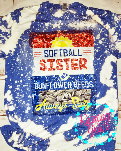 Adult Softball Sister Graphic T-Shirt | Adult Softball Shirt | Softball Sibling Tee | Adult Game Day Shirt | Boutique Sports Tee