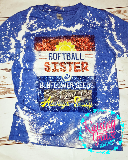 Adult Softball Sister Graphic T-Shirt | Adult Softball Shirt | Softball Sibling Tee | Adult Game Day Shirt | Boutique Sports Tee