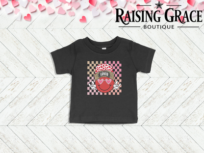 Loved Smiley Face Baby Tee | Cute Valentine’s Infant Shirt
