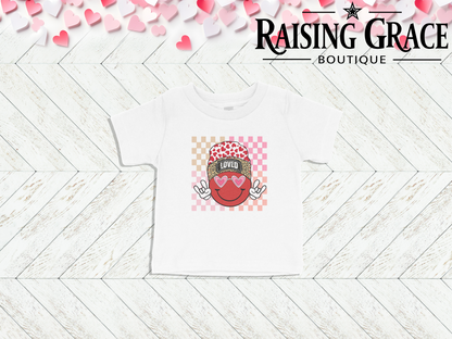Loved Smiley Face Baby Tee | Cute Valentine’s Infant Shirt