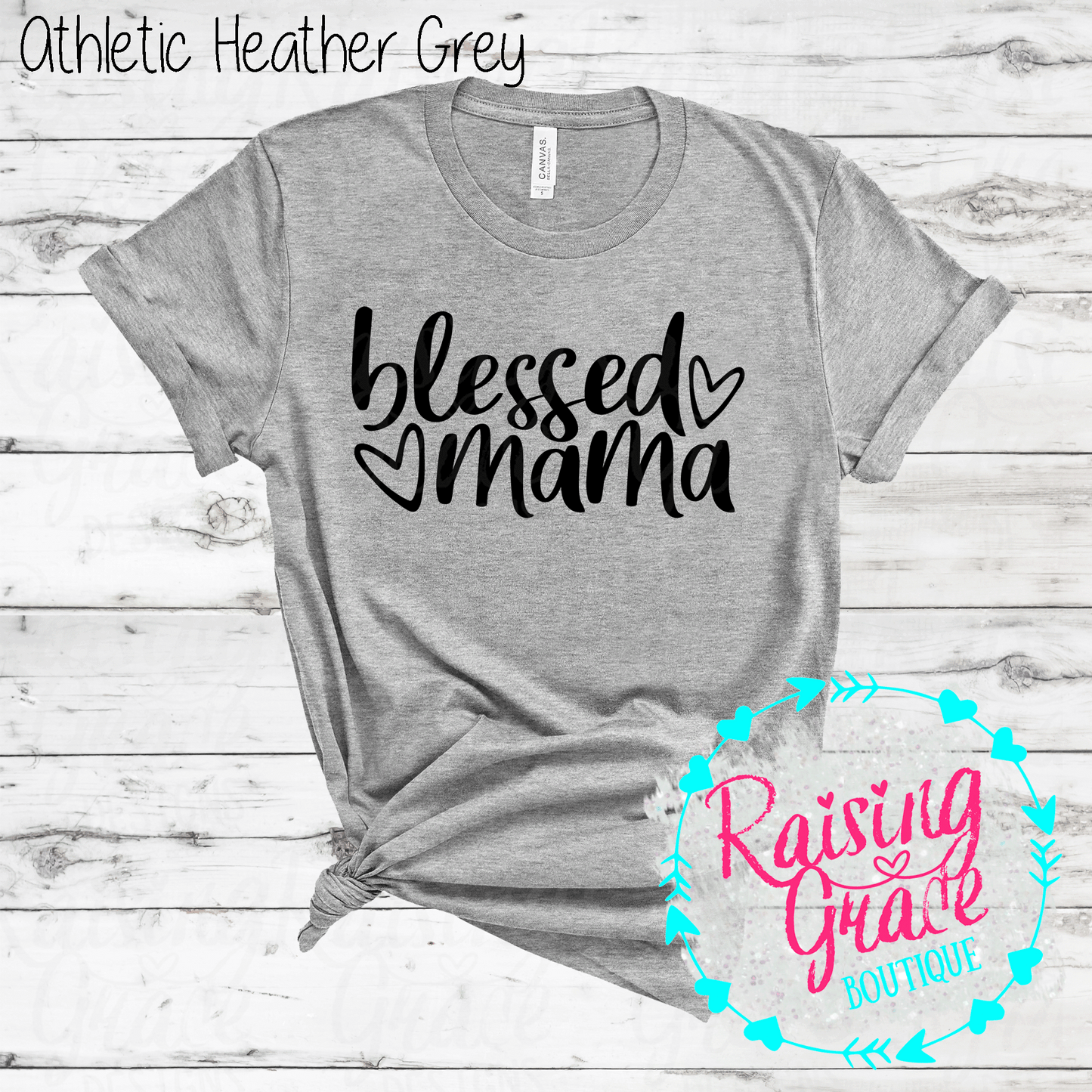 Blessed Mama T-Shirt - (Whites, Blacks, and Shades of Grey)