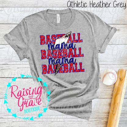 Baseball Mama Graphic T-Shirt | Sports Mom Tee | Softball Mom Shirt | Boutique Game Day Graphic Tee | Softball Season Shirt