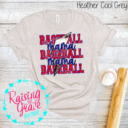Baseball Mama Graphic T-Shirt | Sports Mom Tee | Softball Mom Shirt | Boutique Game Day Graphic Tee | Softball Season Shirt