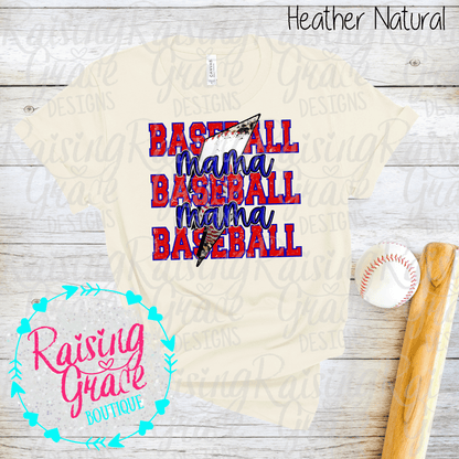 Baseball Mama Graphic T-Shirt | Sports Mom Tee | Softball Mom Shirt | Boutique Game Day Graphic Tee | Softball Season Shirt