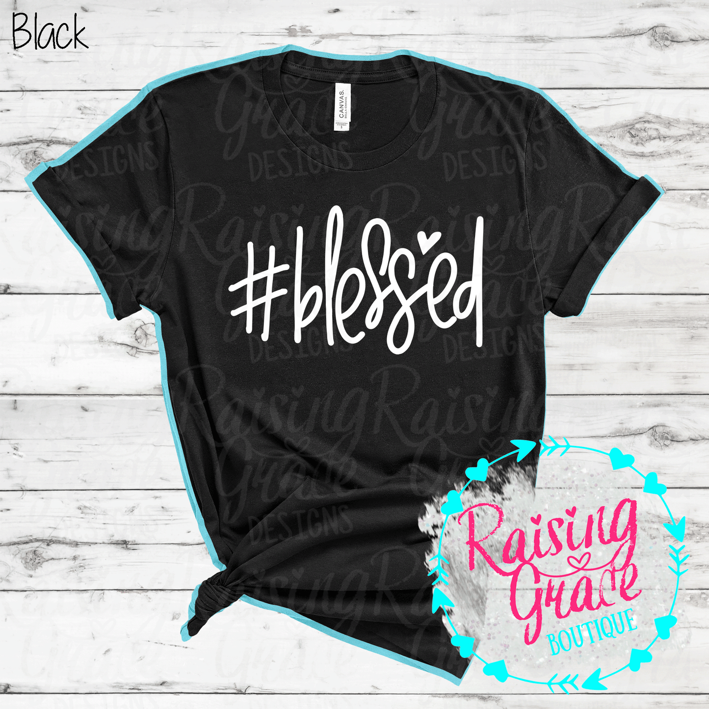 #Blessed - T-Shirt - (Whites, Blacks, and Shades of Grey)