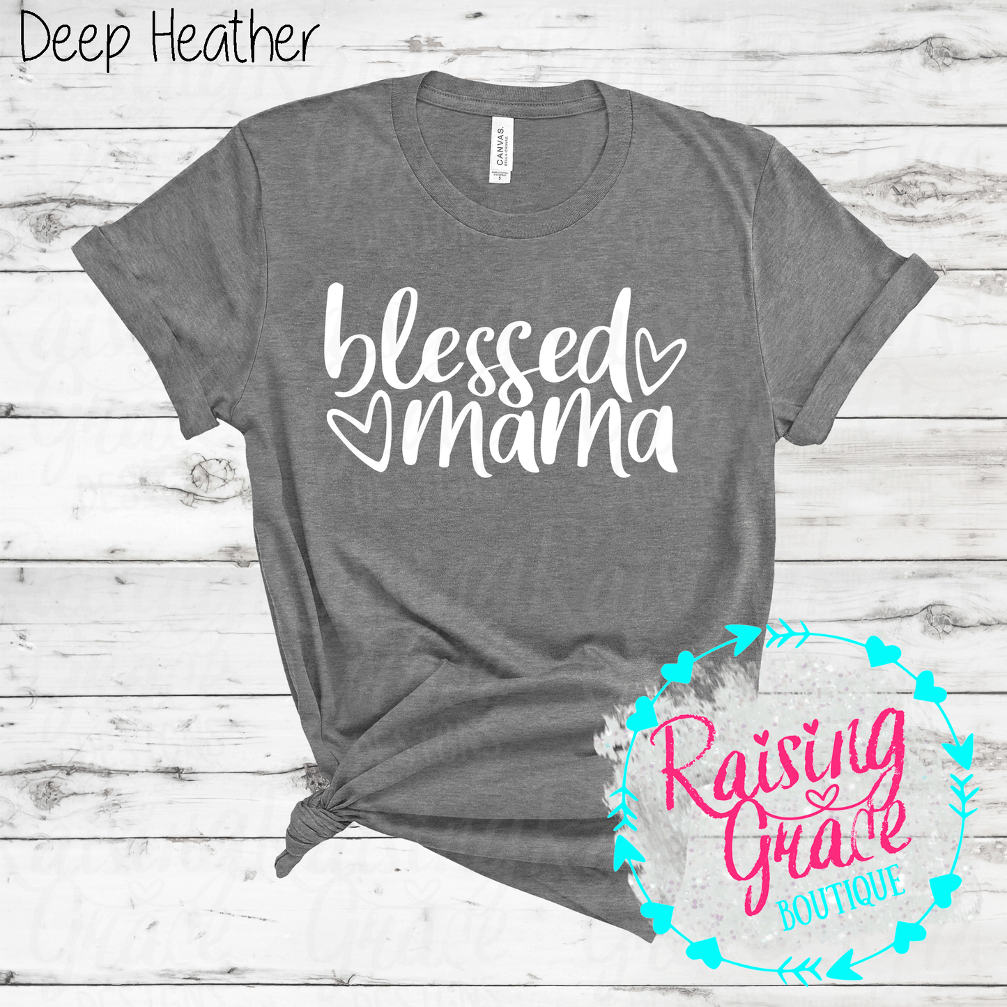 Blessed Mama T-Shirt - (Whites, Blacks, and Shades of Grey)