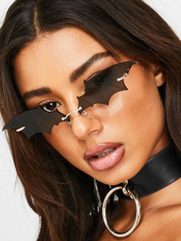 Bat Sunglasses: Gold-gray