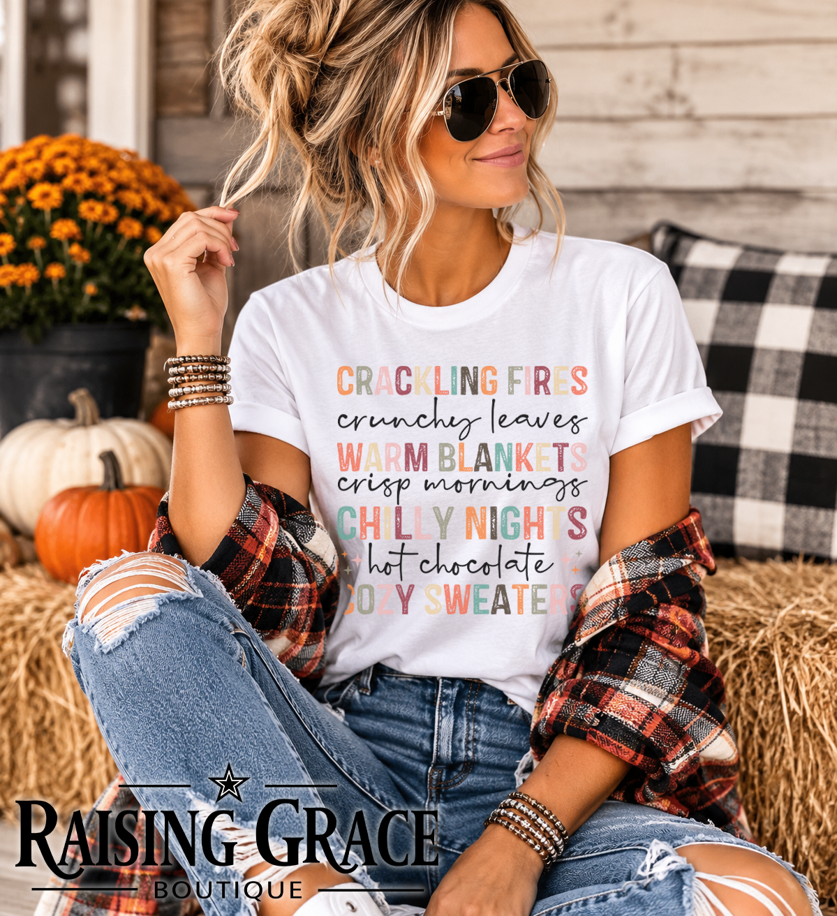 Cozy Fall Graphic T-Shirt | Autumn Aesthetic Tee | Fall Season Shirt | Boutique Cozy Graphic Tee | Pumpkin Season Shirt