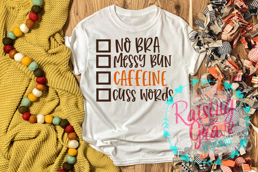 Fall Checklist T-Shirt - Adult