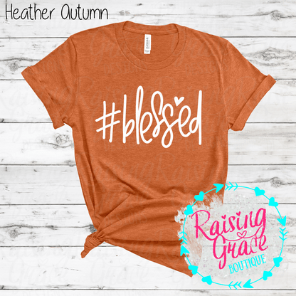 #Blessed Graphic T-Shirt | Faith Based Graphic Tee | Christian Inspirational Shirt | Boutique Faith Tee | Simple Christian Shirt