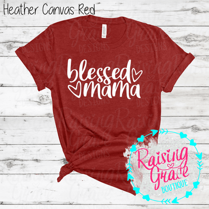 Blessed Mama Graphic T-Shirt | Faith Based Mama Tee | Christian Mom Shirt | Boutique Mama Graphic Tee | Inspirational Mom Shirt