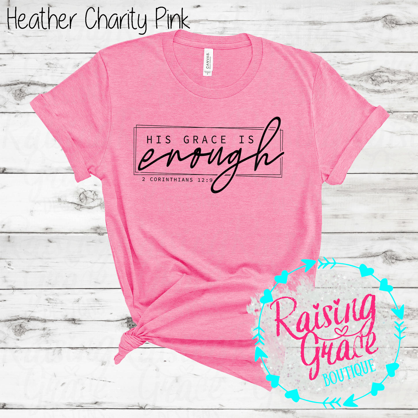 His Grace is Enough T-Shirt - (Shades of Pink and Purple)