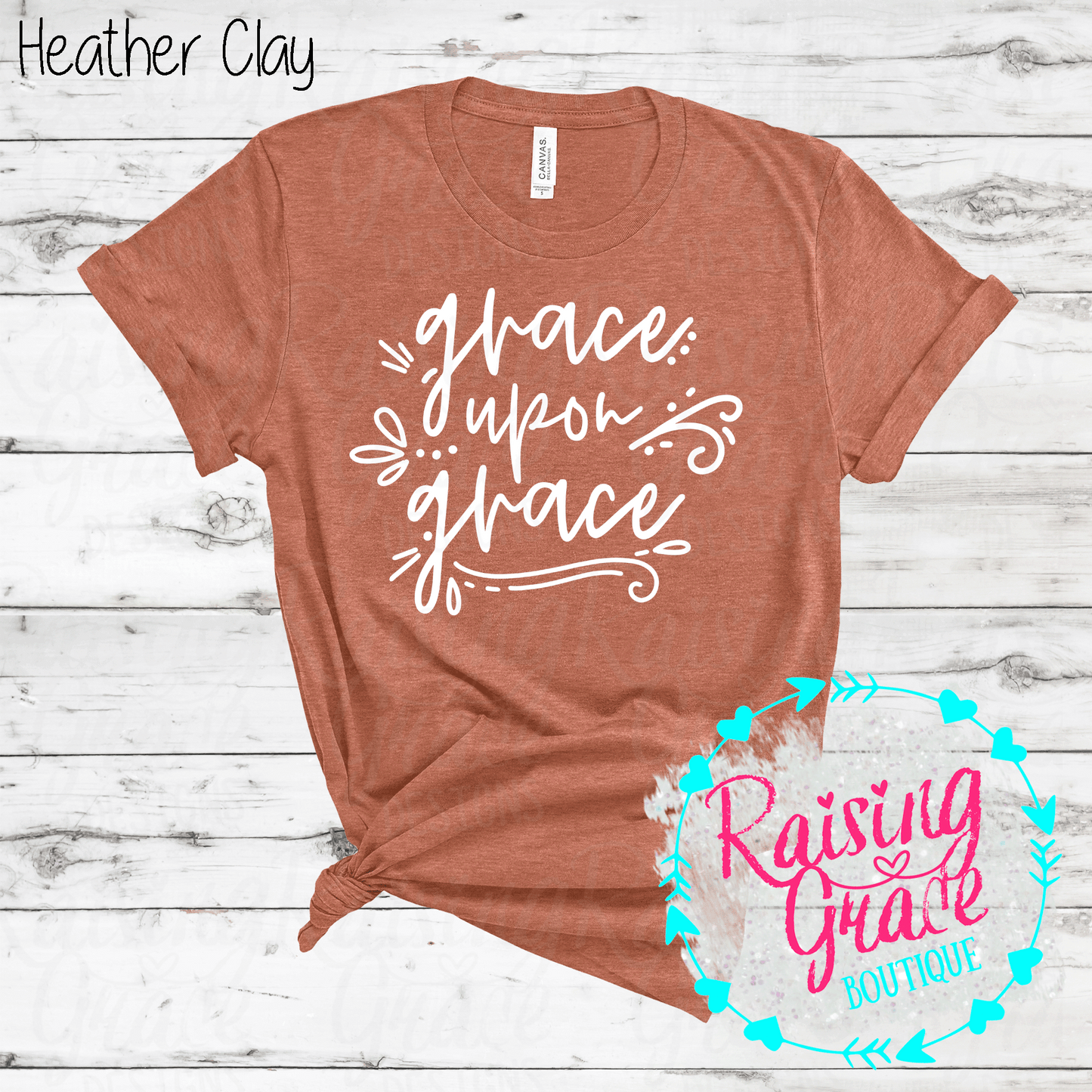 Grace Upon Grace - T-Shirt - (Orange and Browns)