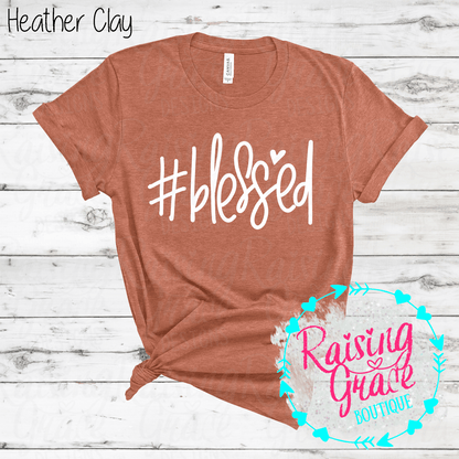 #Blessed Graphic T-Shirt | Faith Based Graphic Tee | Christian Inspirational Shirt | Boutique Faith Tee | Simple Christian Shirt