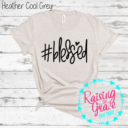 #Blessed Graphic T-Shirt | Faith Based Graphic Tee | Christian Inspirational Shirt | Boutique Faith Tee | Simple Christian Shirt