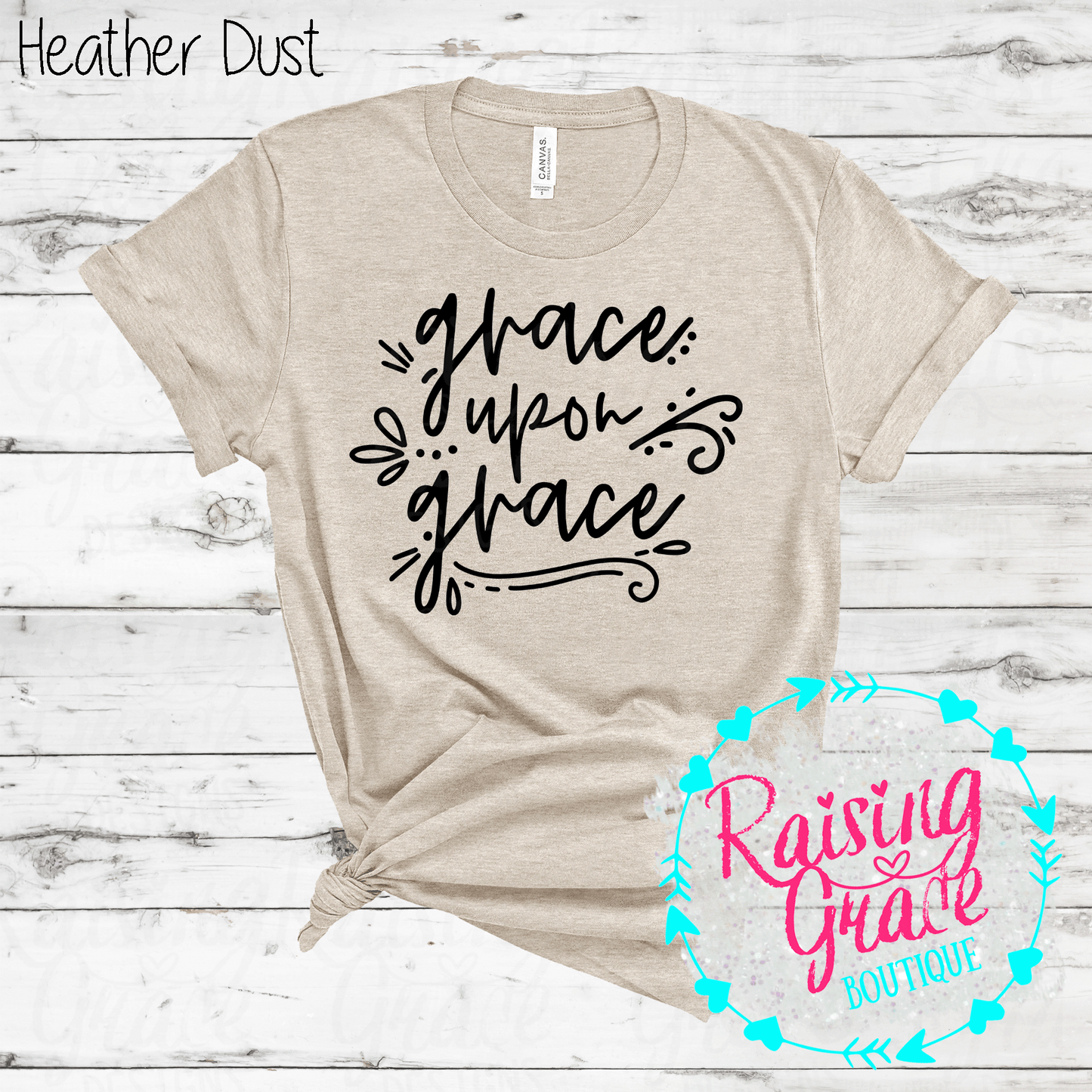 Grace Upon Grace - T-Shirt - (Whites, Blacks, and Shades of Grey)