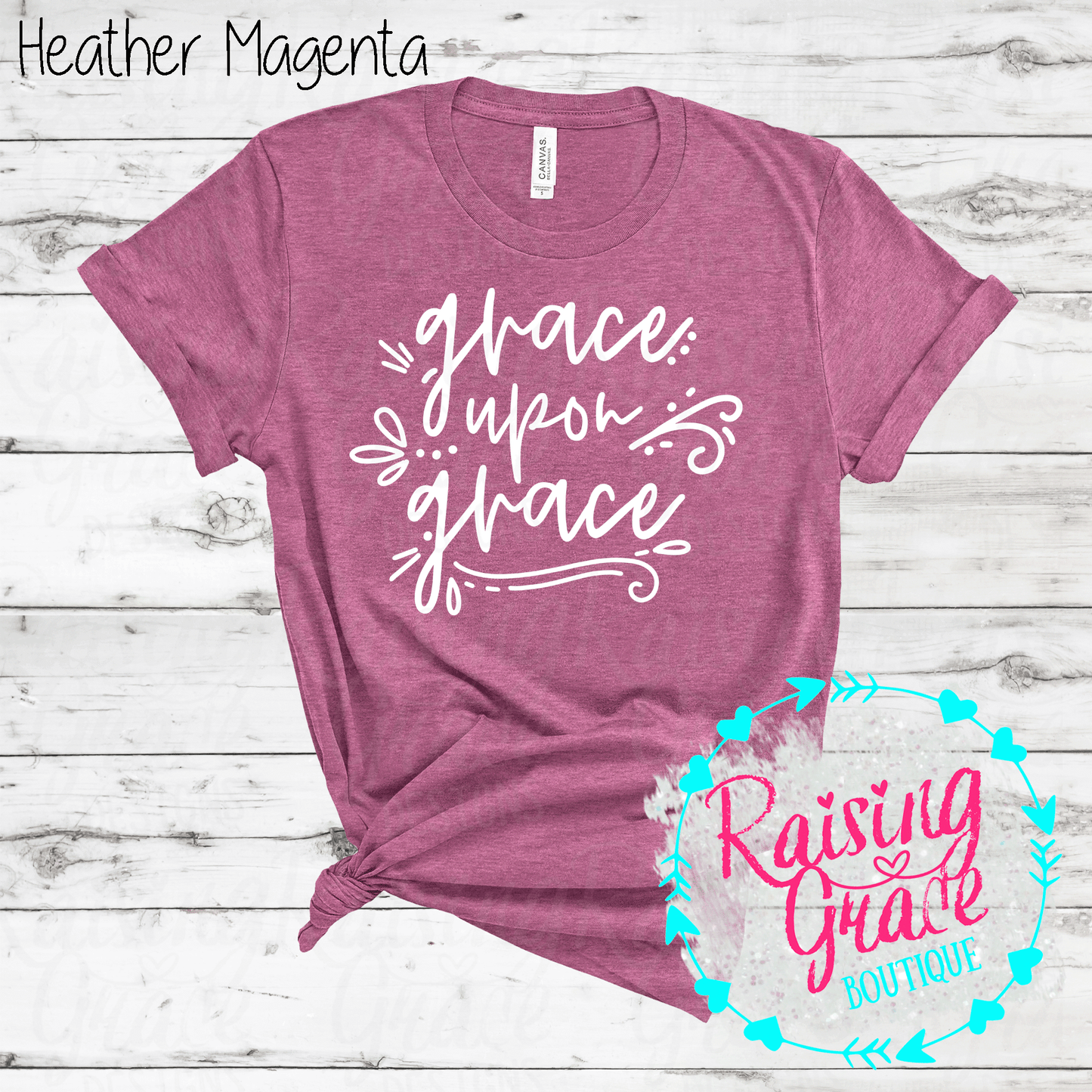 Grace Upon Grace -  T-Shirt - (Shades of Pink and Purple)