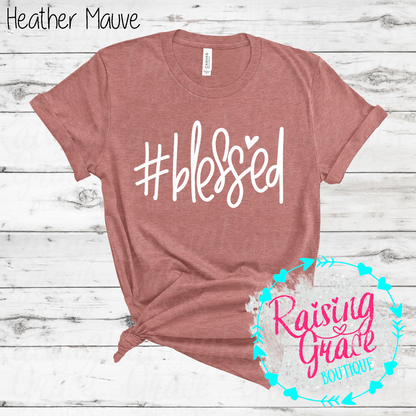 #Blessed Graphic T-Shirt | Faith Based Graphic Tee | Christian Inspirational Shirt | Boutique Faith Tee | Simple Christian Shirt