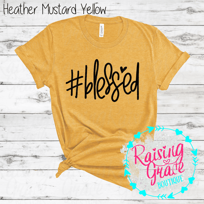 #Blessed Graphic T-Shirt | Faith Based Graphic Tee | Christian Inspirational Shirt | Boutique Faith Tee | Simple Christian Shirt