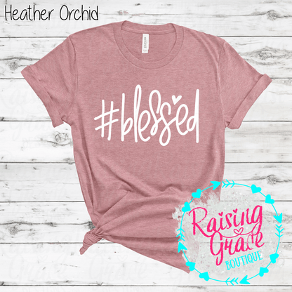 #Blessed Graphic T-Shirt | Faith Based Graphic Tee | Christian Inspirational Shirt | Boutique Faith Tee | Simple Christian Shirt