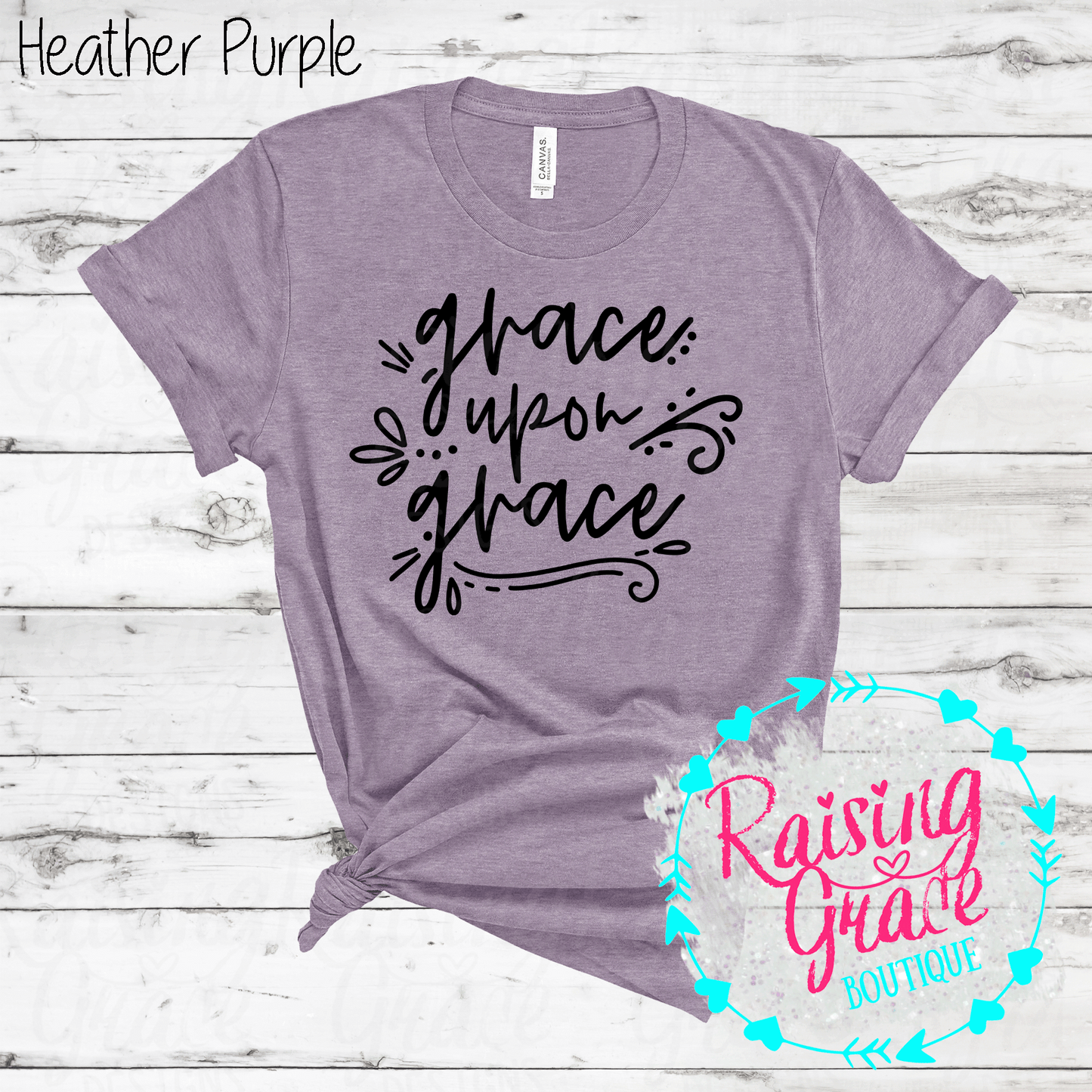 Grace Upon Grace -  T-Shirt - (Shades of Pink and Purple)